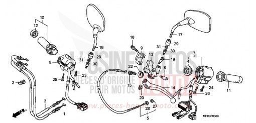 CONTACTEUR DE POIGNEE/CABLE VT1300CXAA de 2010